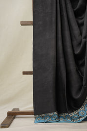 Black HBP Modal Silk Saree - SRBMSS520