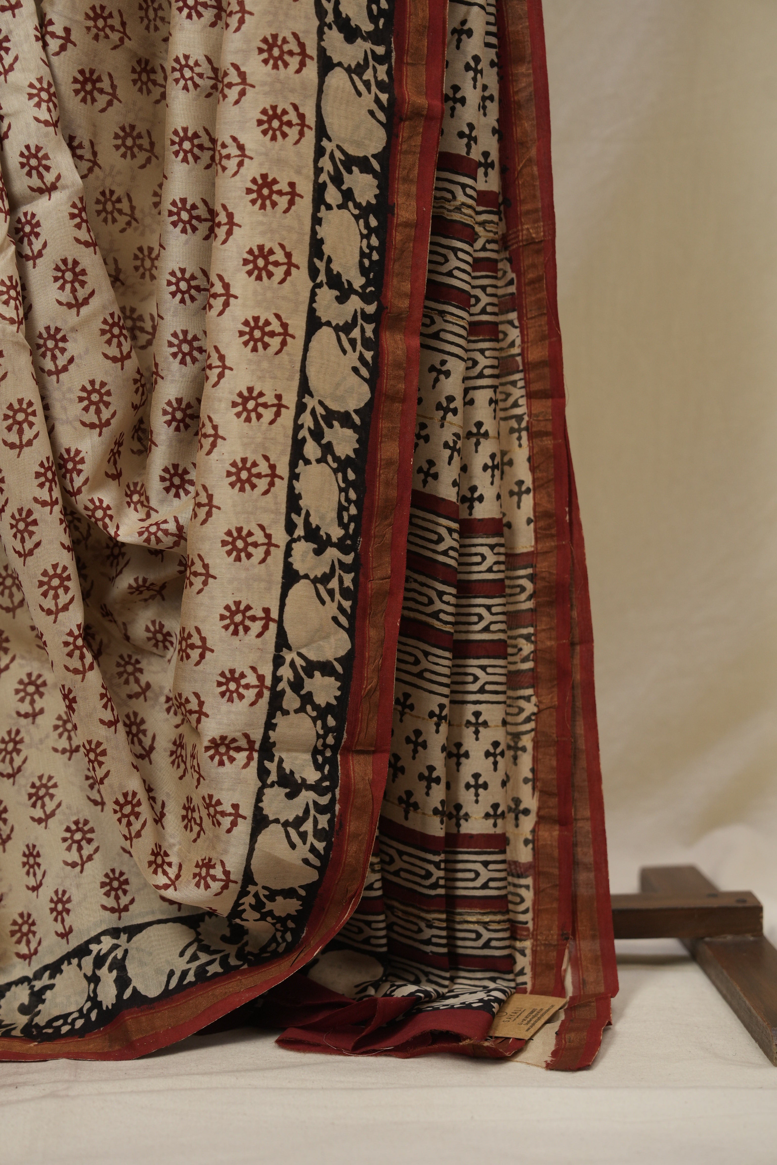 Beige HBP Cotton Silk Saree With Chanderi Border - SRBCSS1621