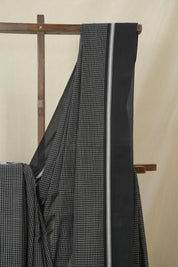 Black Big Checks Cotton Patteda Anchu Saree - SRBPAS329