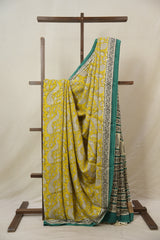 Yellow HBP Modal Silk Saree - SRYMSS519