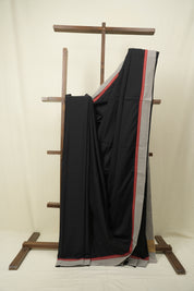 Black HBP Cotton Saree - SRBCS3460