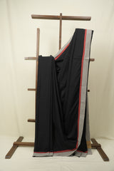 Black HBP Cotton Saree - SRBCS3460