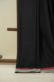 Black HBP Cotton Saree - SRBCS3460