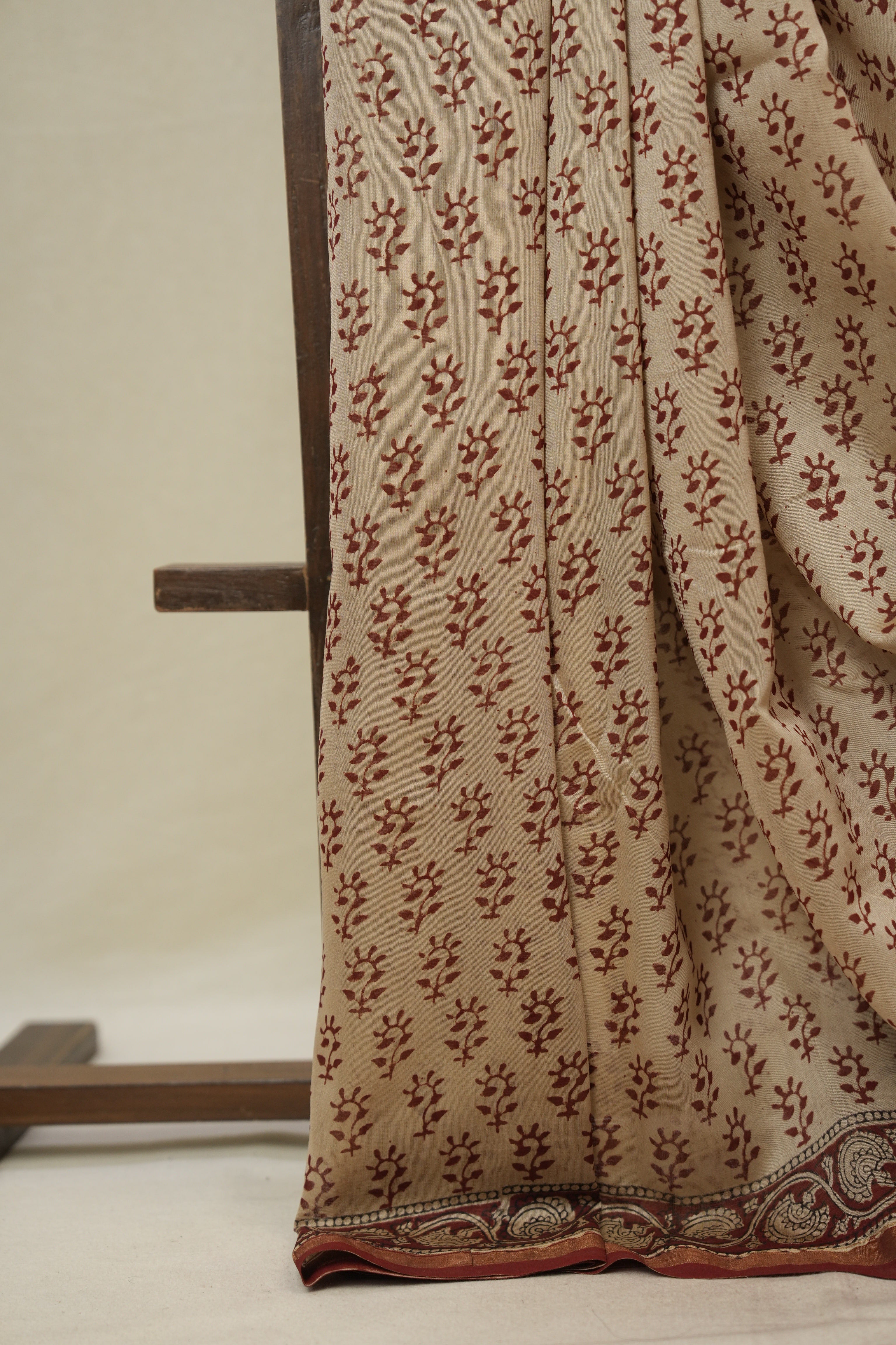 Beige HBP Cotton Silk Saree With Chanderi Border - SRBCSS1619