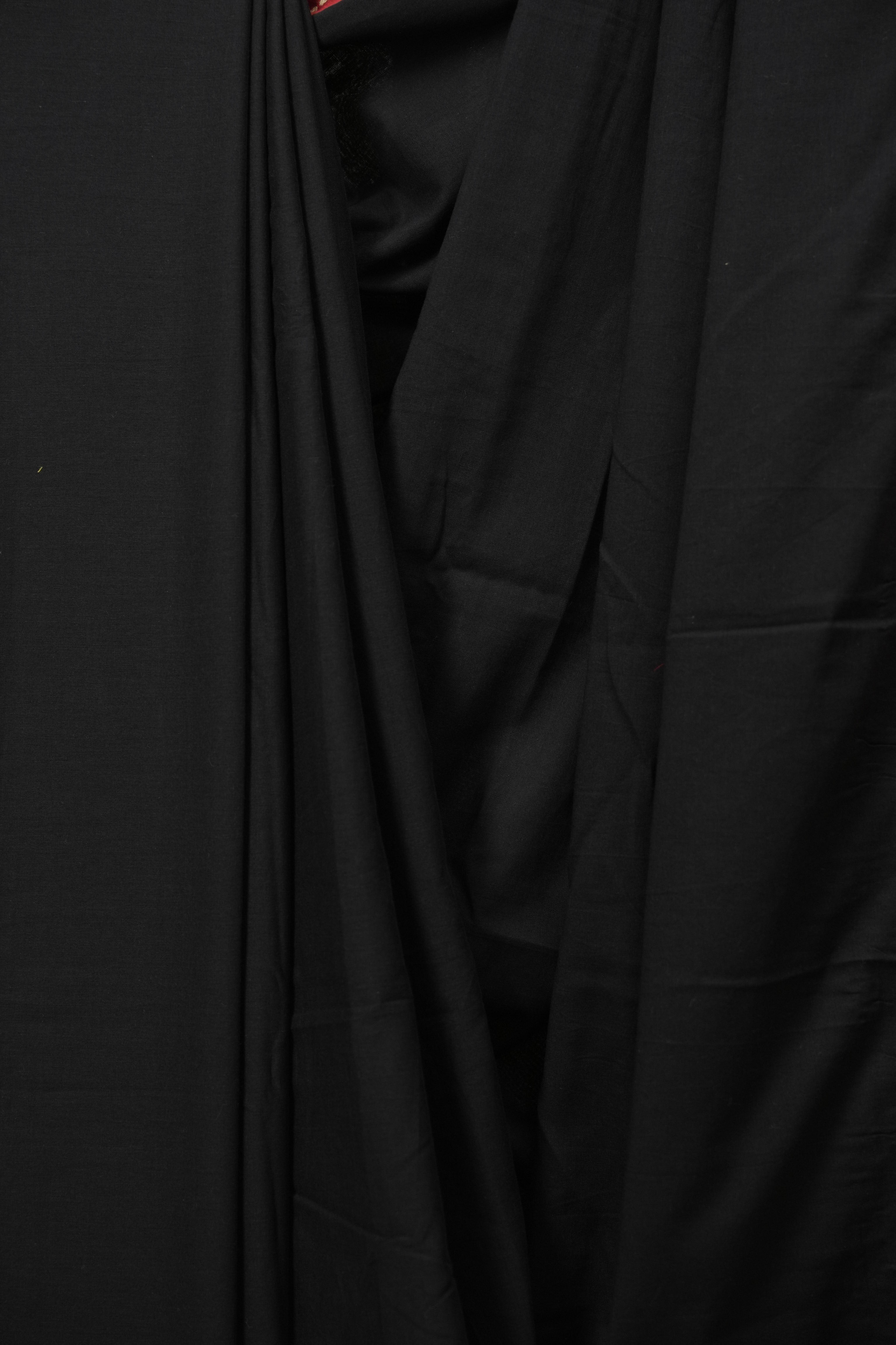 Black HBP Cotton Saree - SRBCS3460