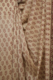 Beige HBP Cotton Silk Saree With Chanderi Border - SRBCSS1619