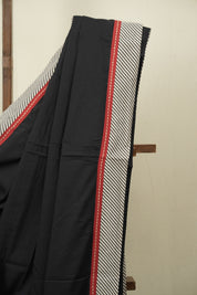 Black HBP Cotton Saree - SRBCS3460