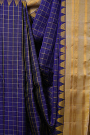 Royal Blue Gold Gadwal Silk Saree - SRRBGGSS620