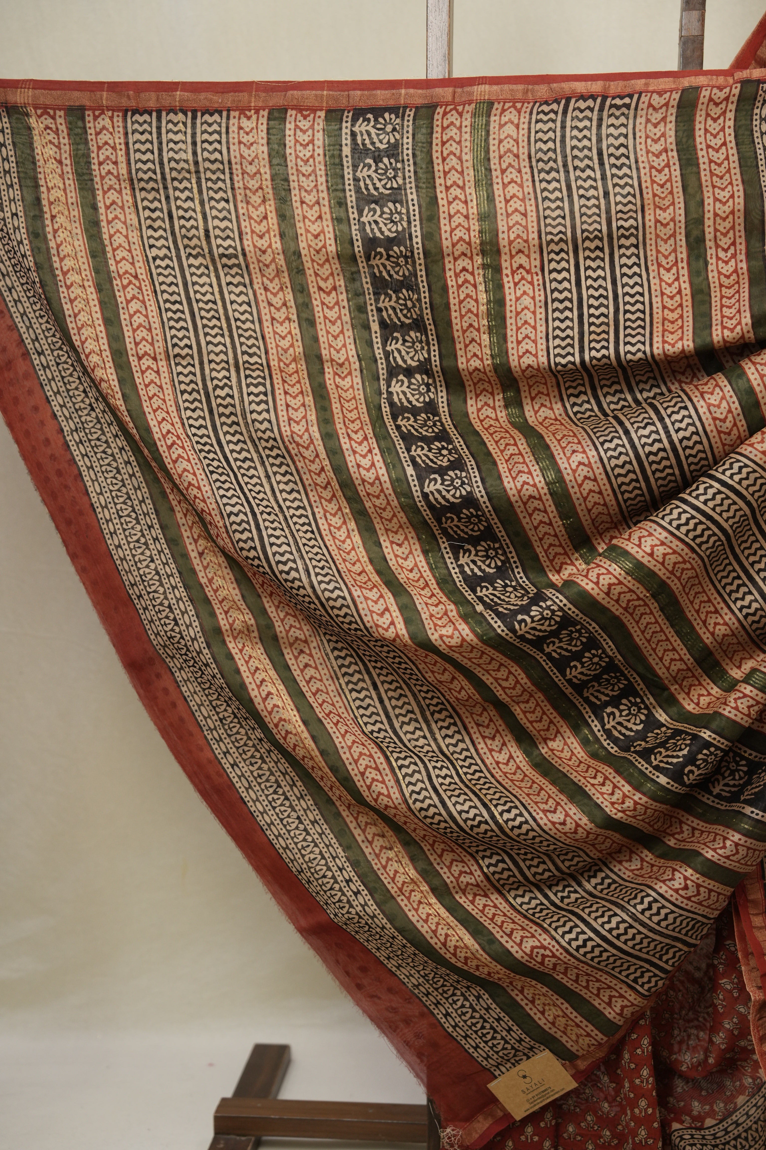 Maroon HBP Cotton Silk Saree With Chanderi Border - SRMCSS1618