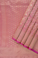 Kesaria Banarasi Silk Saree - Saavari - SSKBSS47