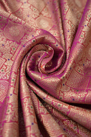 Kesaria Banarasi Silk Saree - Saavari - SSKBSS47