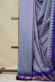 Dual Tone Blue Gadwal Silk Saree - SRDTBGSS619