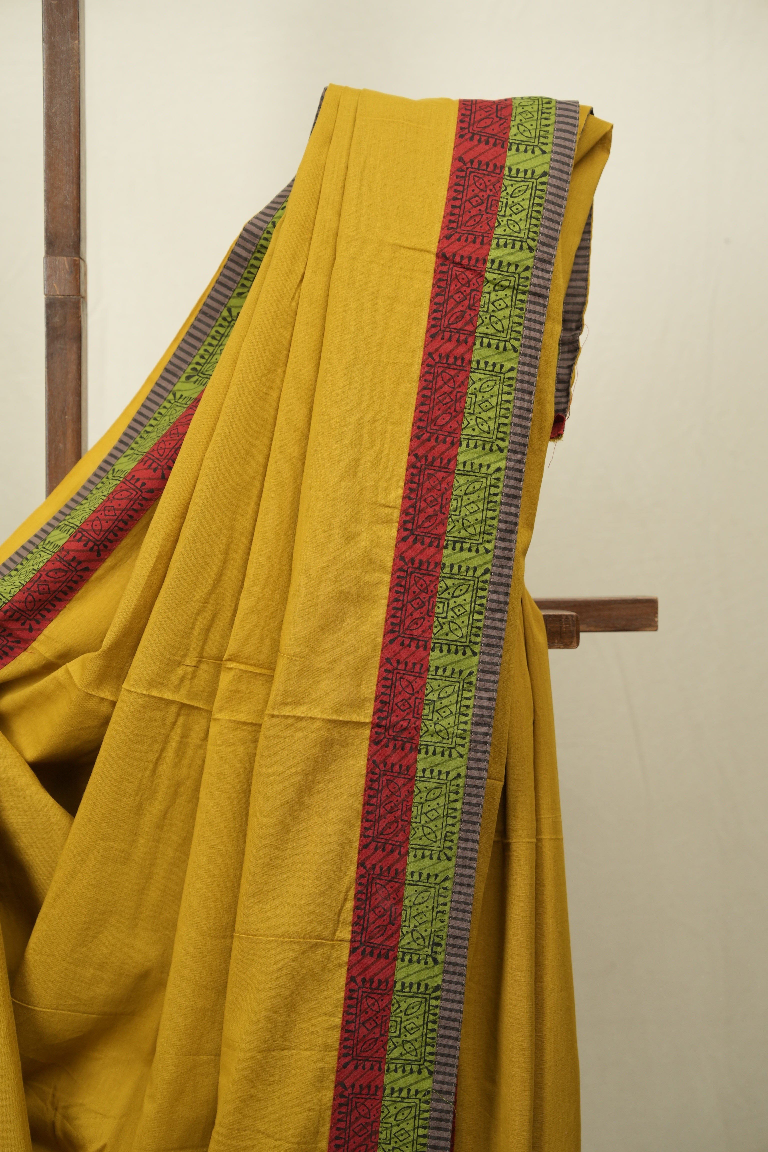 Yellow HBP Cotton Saree - SRYCS3461