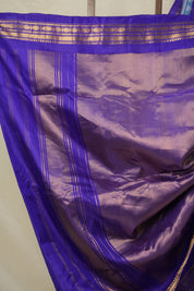 Dual Tone Blue Gadwal Silk Saree - SRDTBGSS619