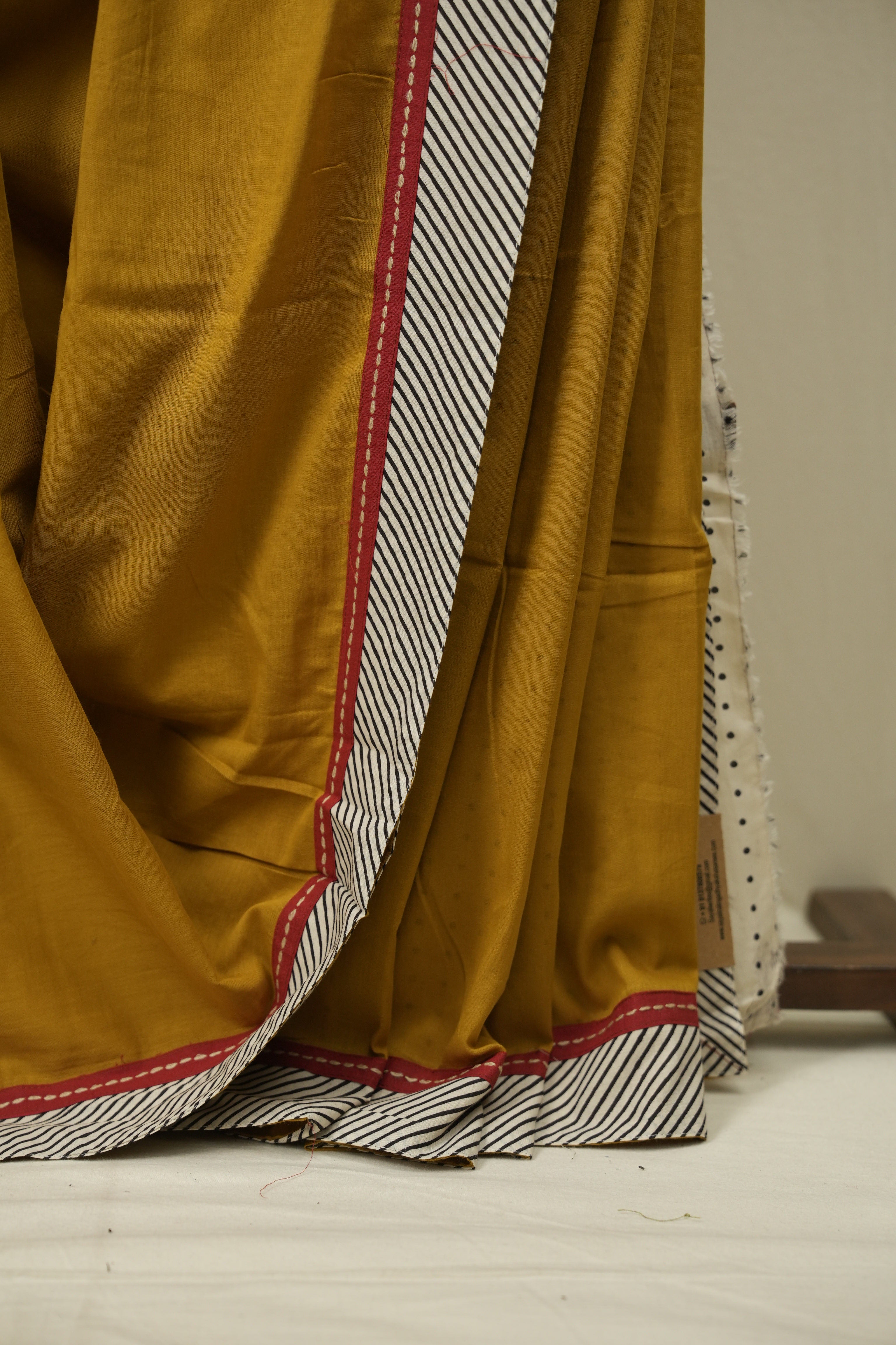 Yellow HBP Cotton Saree - SRYCS3464