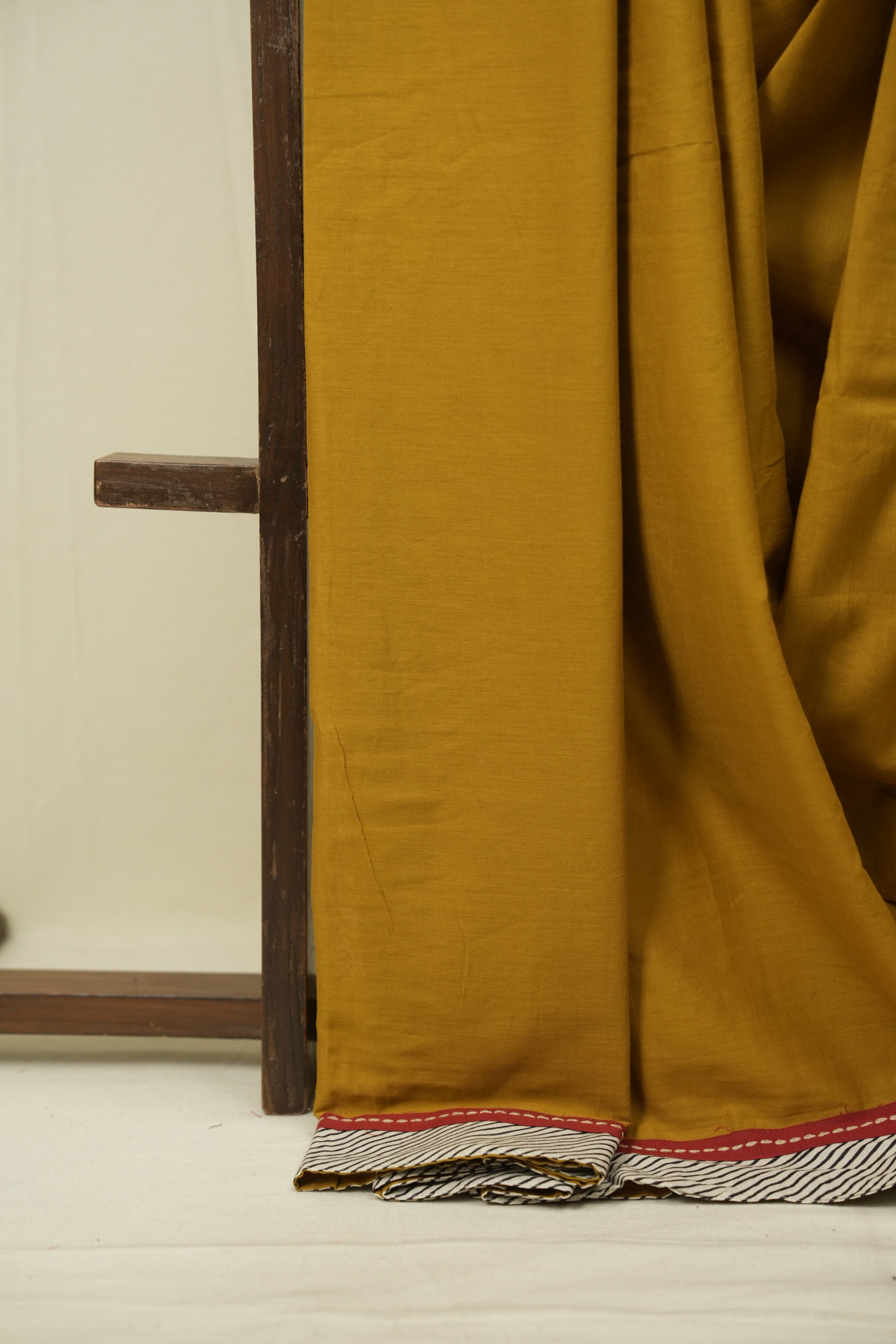 Yellow HBP Cotton Saree - SRYCS3464