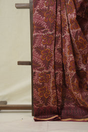 Maroon Cream HBP Cotton Silk Saree With Chanderi Border - SRMCCSS1600