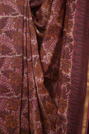 Maroon Cream HBP Cotton Silk Saree With Chanderi Border - SRMCCSS1600