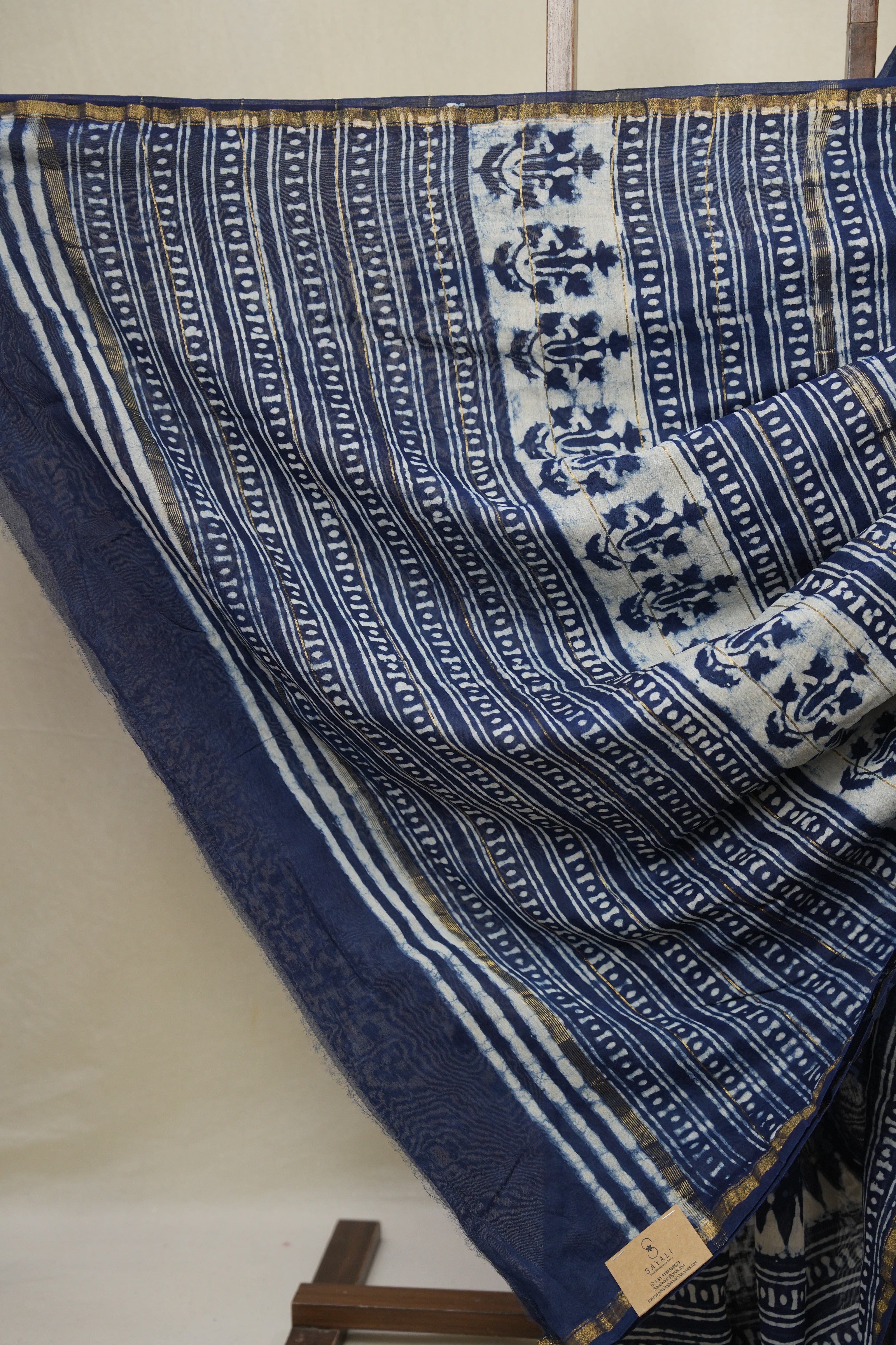 Blue HBP Cotton Silk Saree With Chanderi Border - SRBCSS1623
