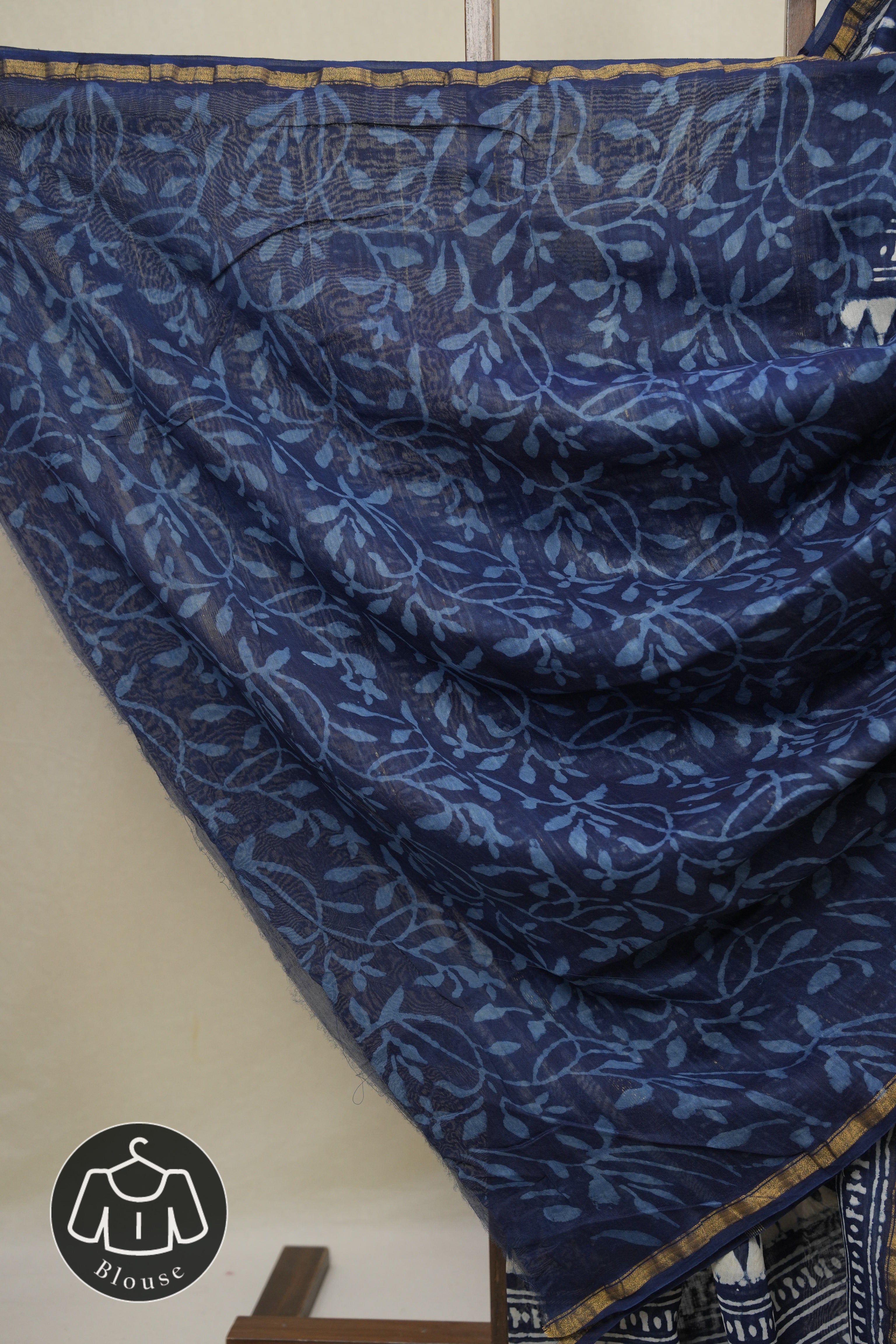 Blue HBP Cotton Silk Saree With Chanderi Border - SRBCSS1623