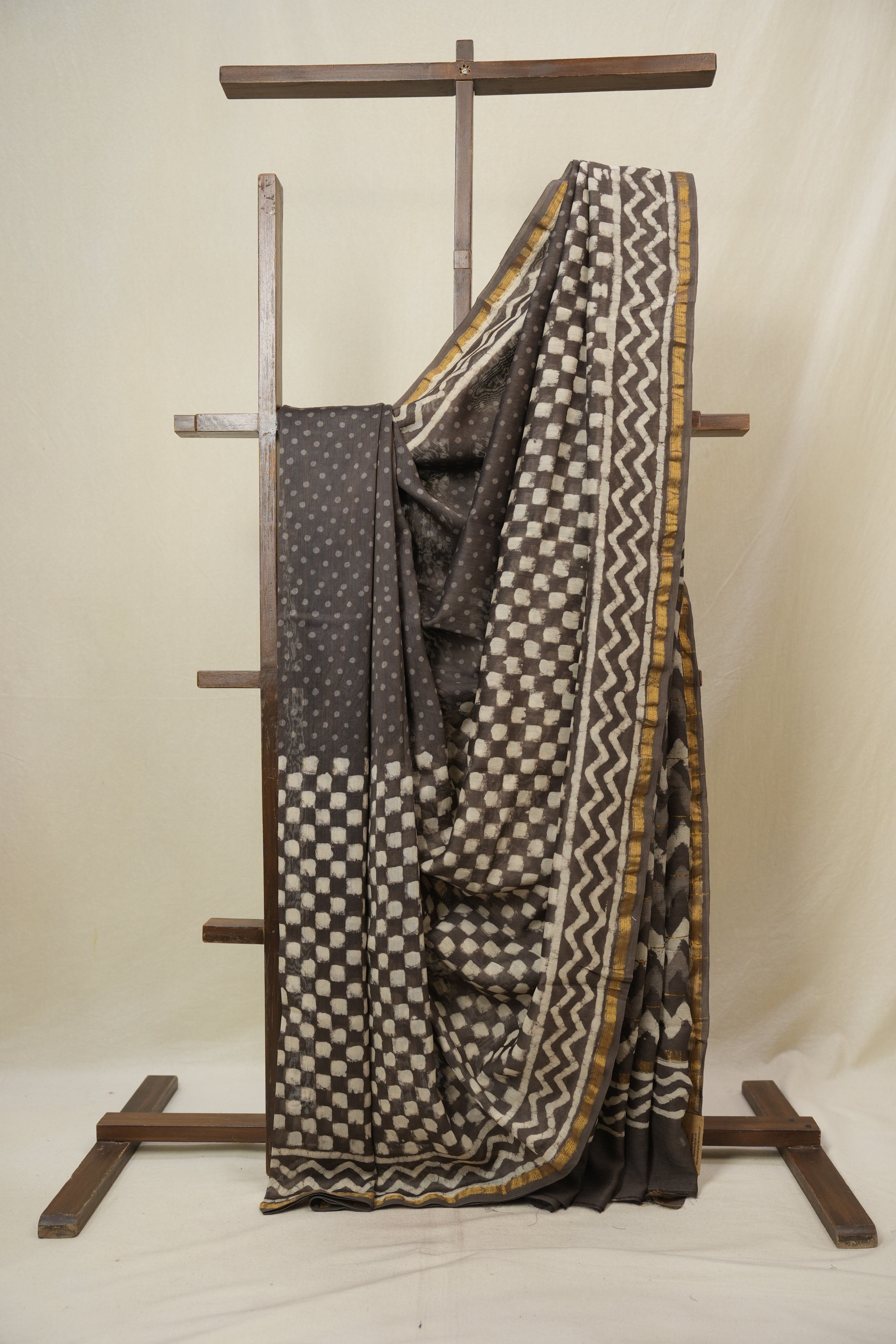 Brown HBP Cotton Silk Saree With Chanderi Border - SRBCSS1626