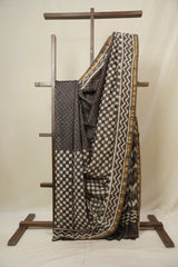 Brown HBP Cotton Silk Saree With Chanderi Border - SRBCSS1626