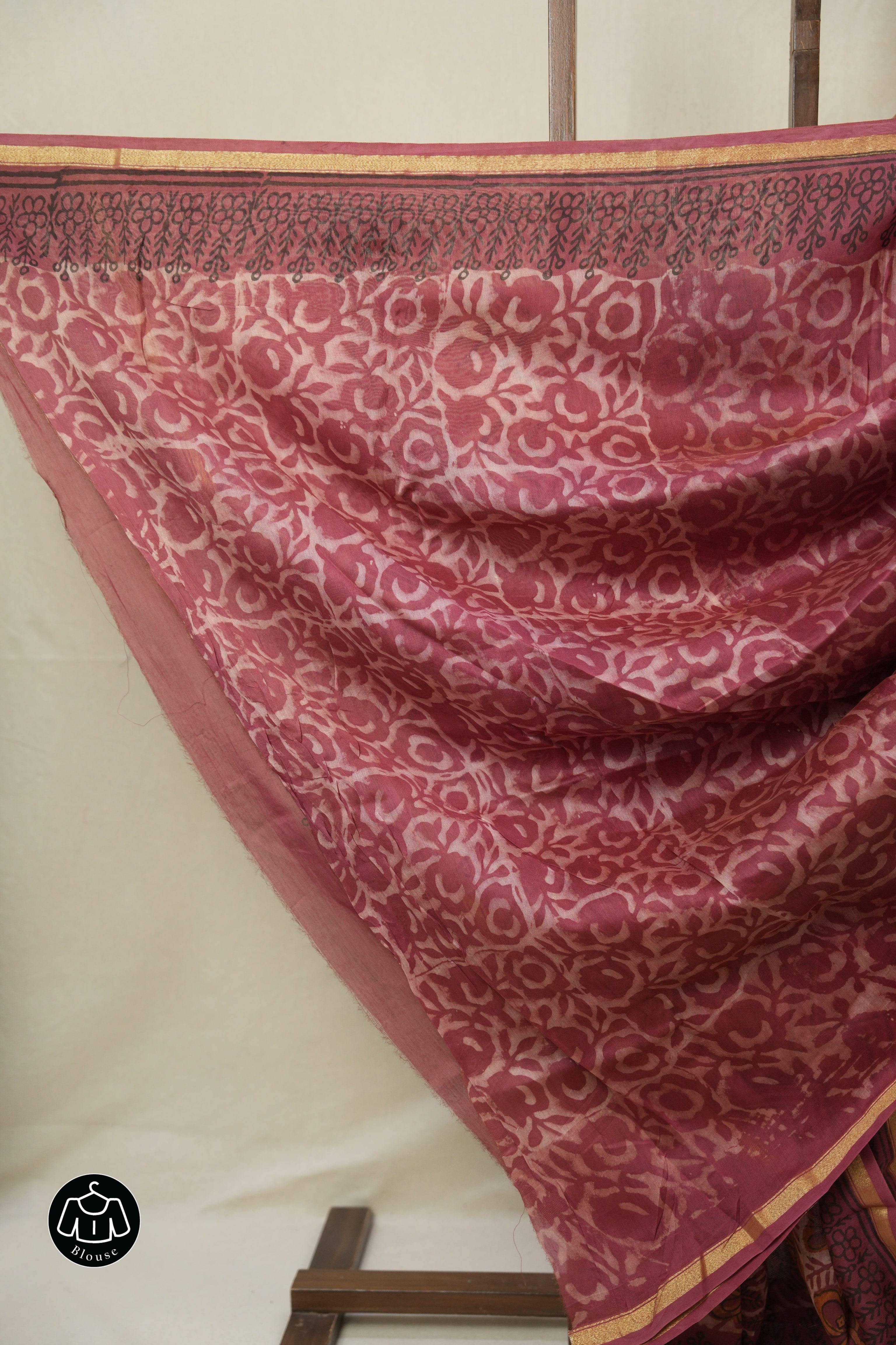 Maroon Cream HBP Cotton Silk Saree With Chanderi Border - SRMCCSS1600