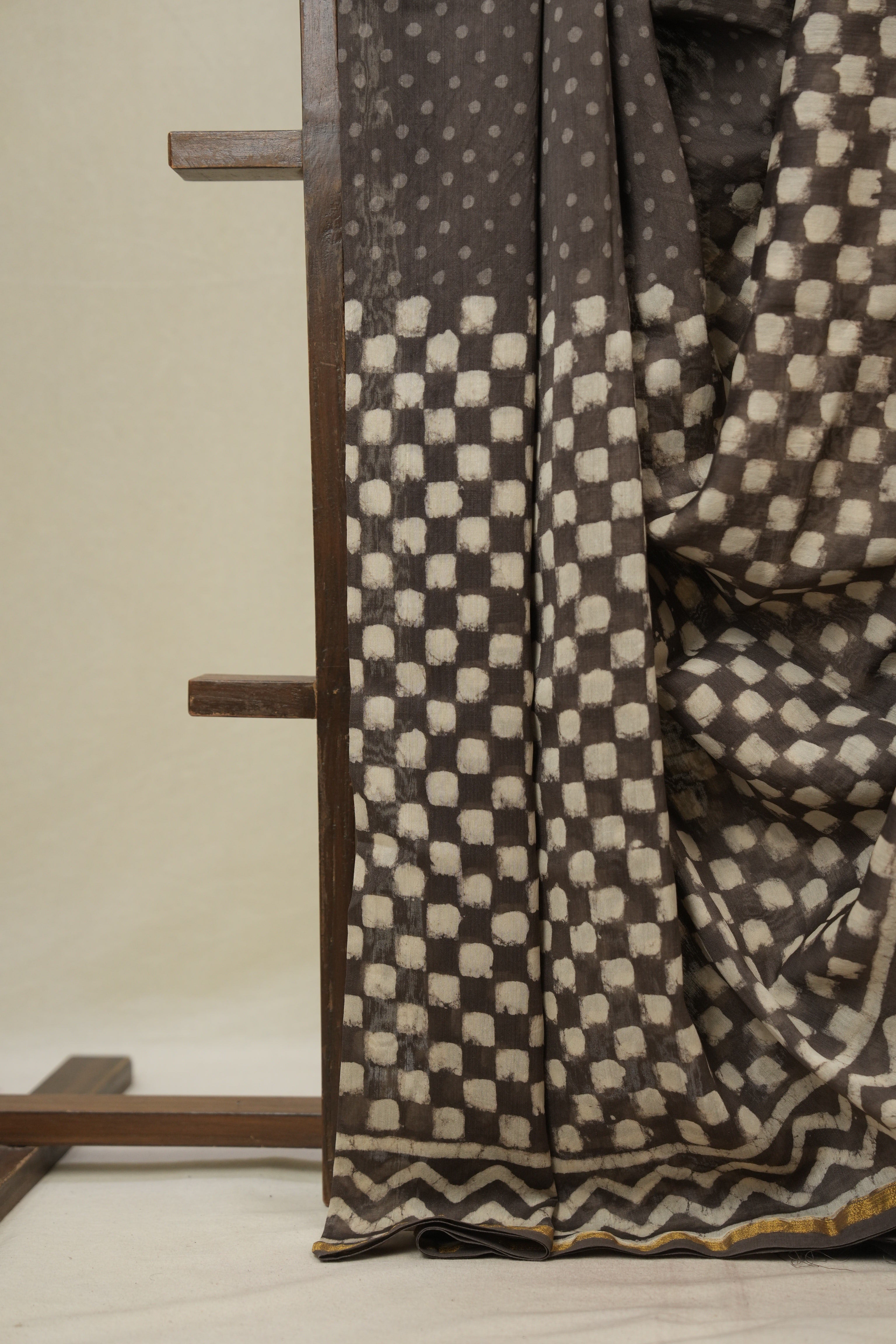 Brown HBP Cotton Silk Saree With Chanderi Border - SRBCSS1626