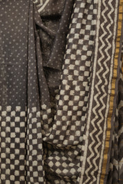 Brown HBP Cotton Silk Saree With Chanderi Border - SRBCSS1626