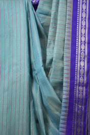 Aqua Blue Gadwal Silk Saree - SRABGSS617