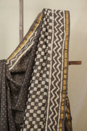 Brown HBP Cotton Silk Saree With Chanderi Border - SRBCSS1626