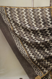 Brown HBP Cotton Silk Saree With Chanderi Border - SRBCSS1626