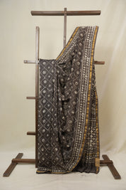 Brown HBP Cotton Silk Saree With Chanderi Border - SRBCSS1625