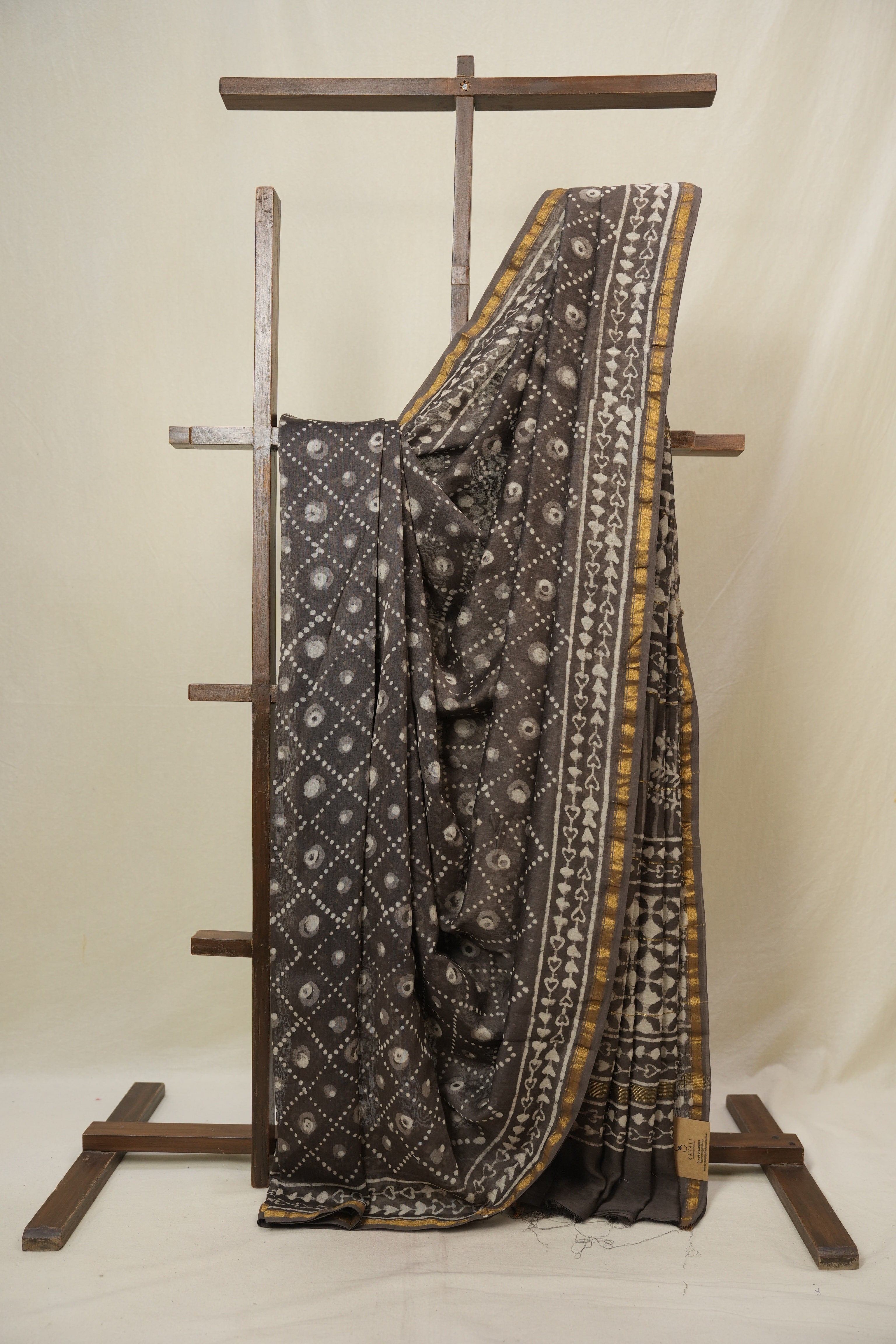 Brown HBP Cotton Silk Saree With Chanderi Border - SRBCSS1625