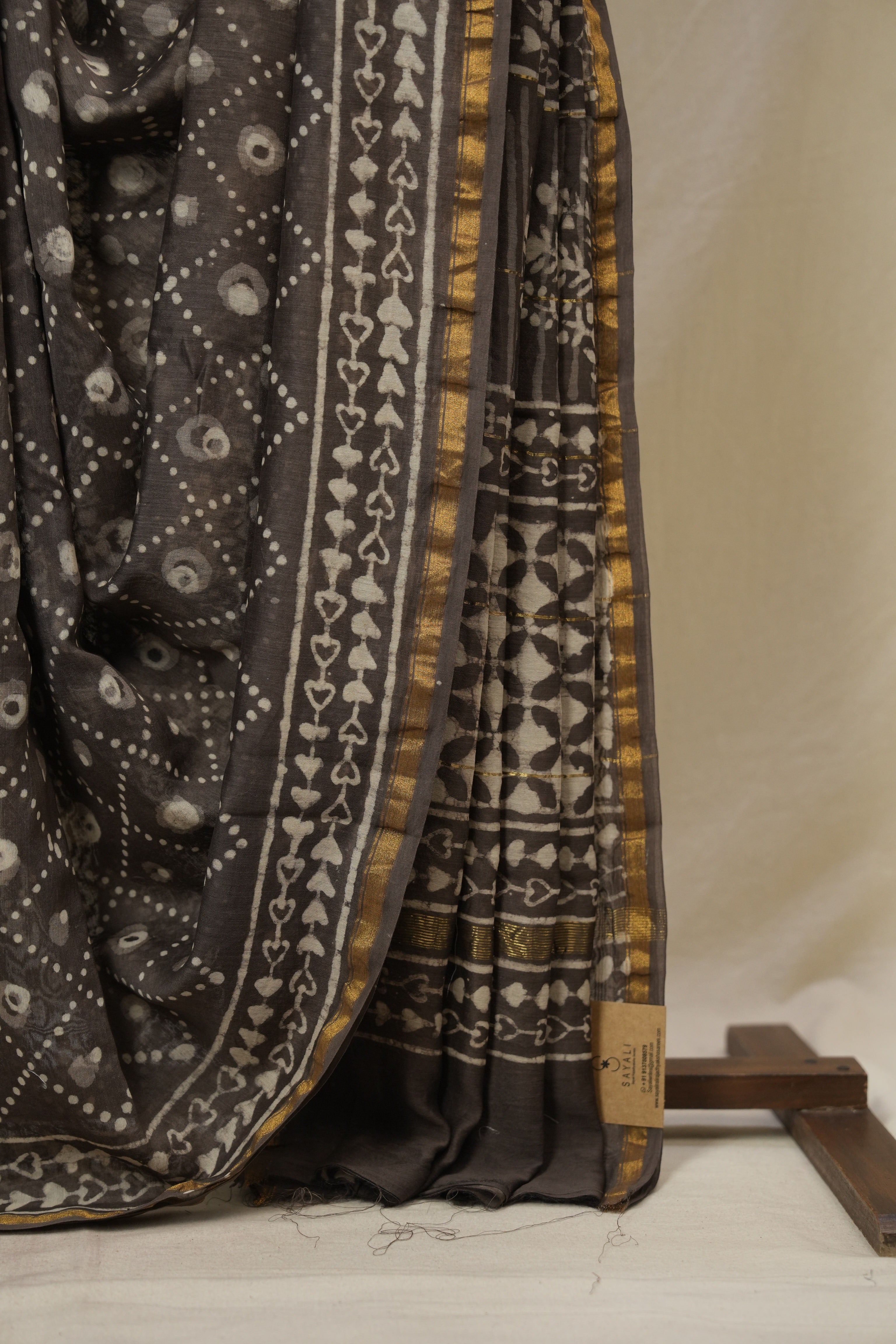 Brown HBP Cotton Silk Saree With Chanderi Border - SRBCSS1625