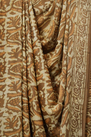 Beige Brown HBP Modal Silk Saree - SRBBMSS523