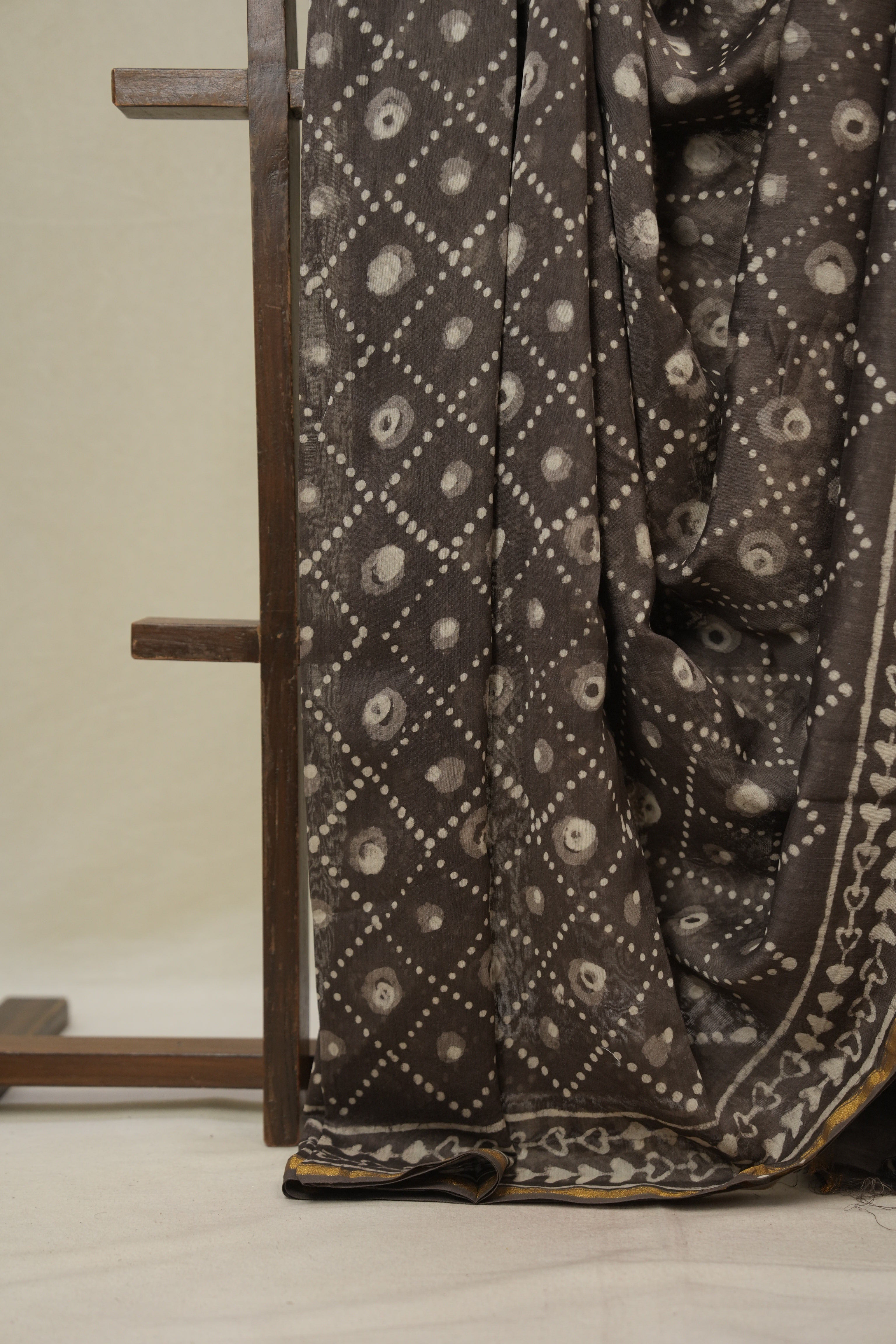 Brown HBP Cotton Silk Saree With Chanderi Border - SRBCSS1625