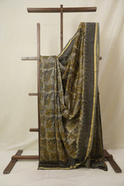 Cream Grey HBP Cotton Silk Saree With Chanderi Border - SRCGCSS1602