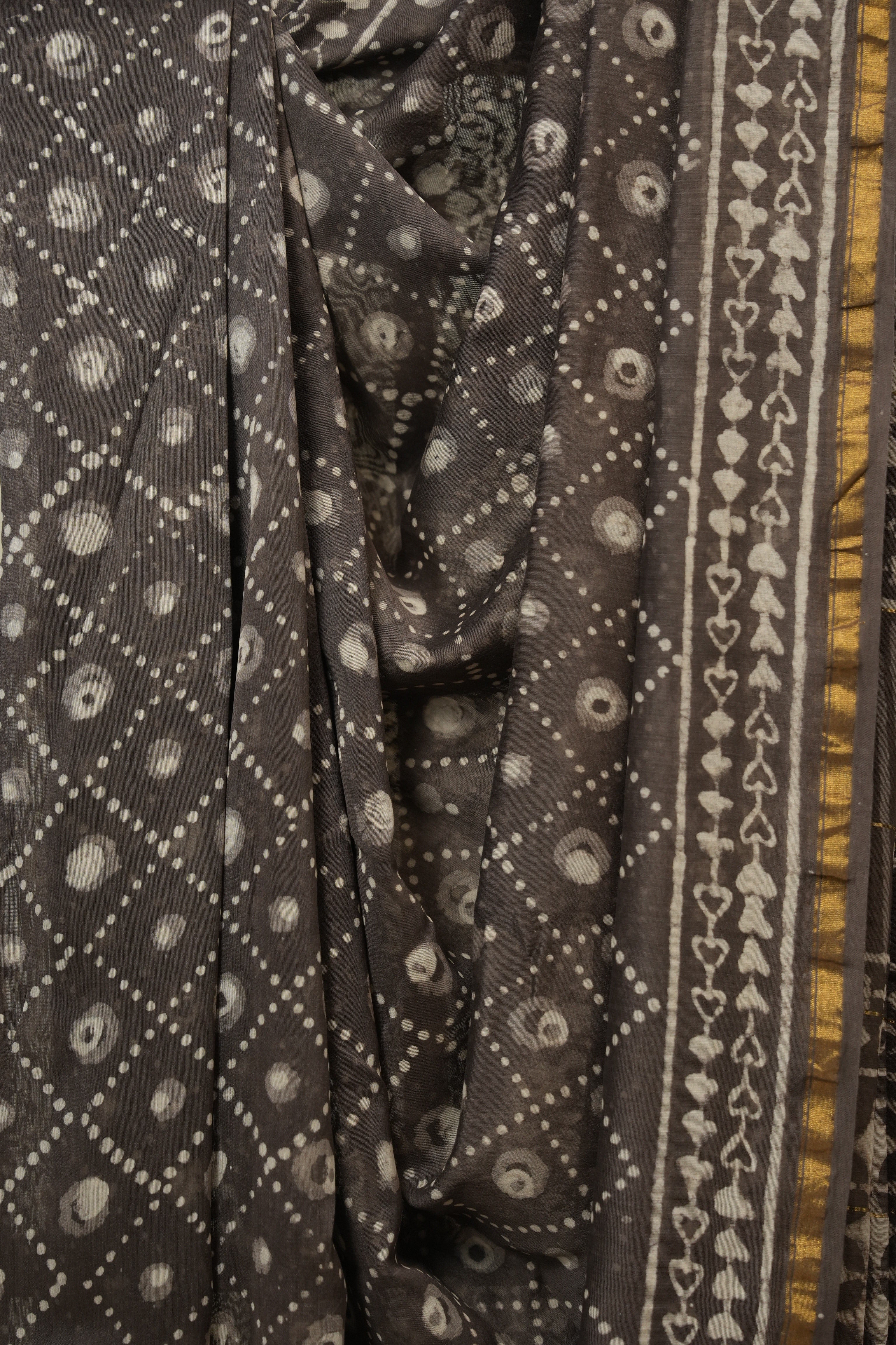 Brown HBP Cotton Silk Saree With Chanderi Border - SRBCSS1625