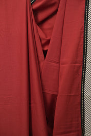 Fade Red HBP Cotton Saree - SRFRCS3466