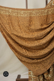 Beige Brown HBP Modal Silk Saree - SRBBMSS523