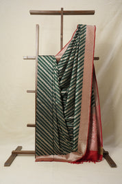 Green Banarasi Silk Saree-SRGBSS384