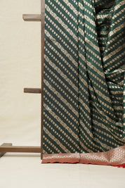 Green Banarasi Silk Saree-SRGBSS384