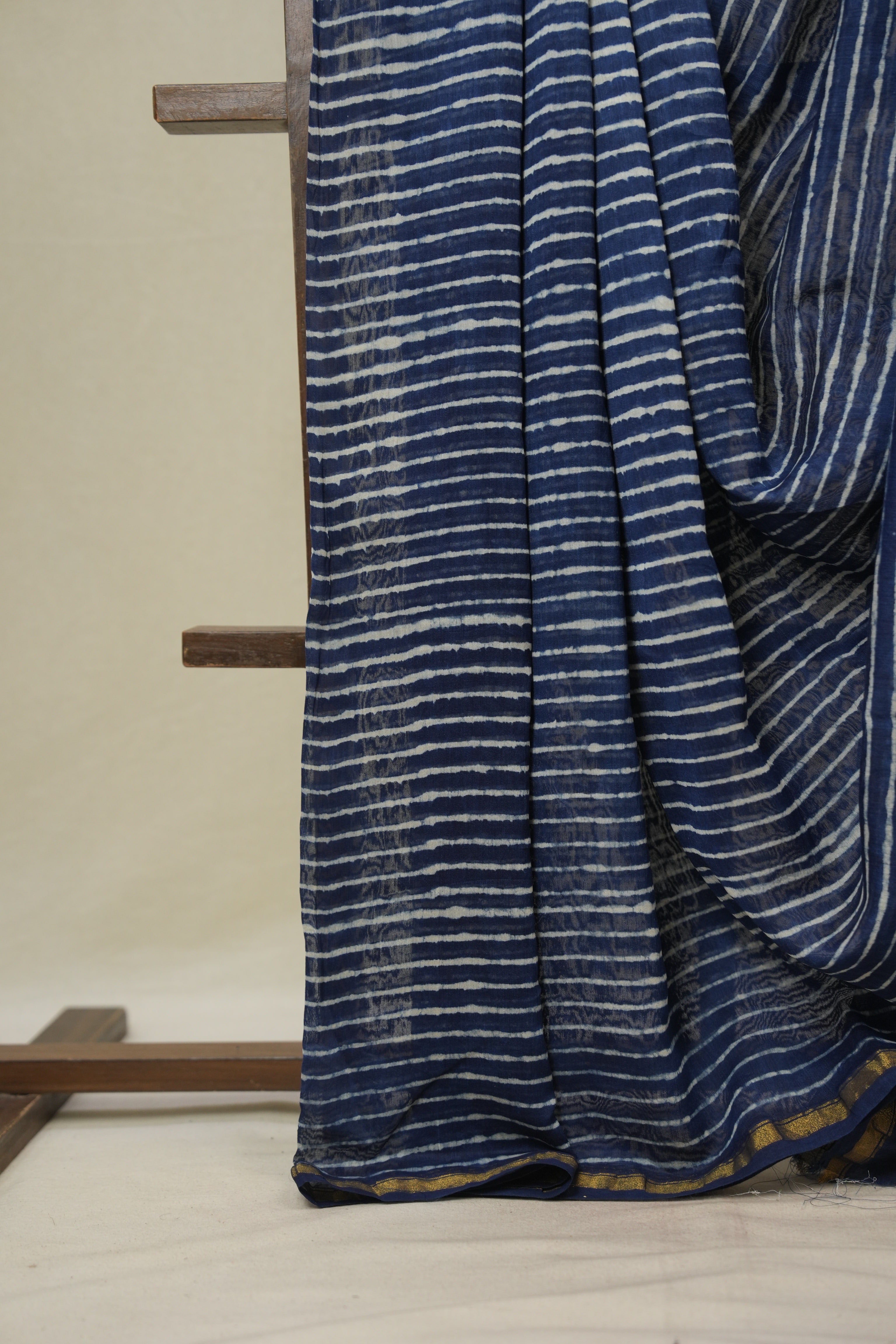 Blue HBP Cotton Silk Saree With Chanderi Border - SRBCSS1620