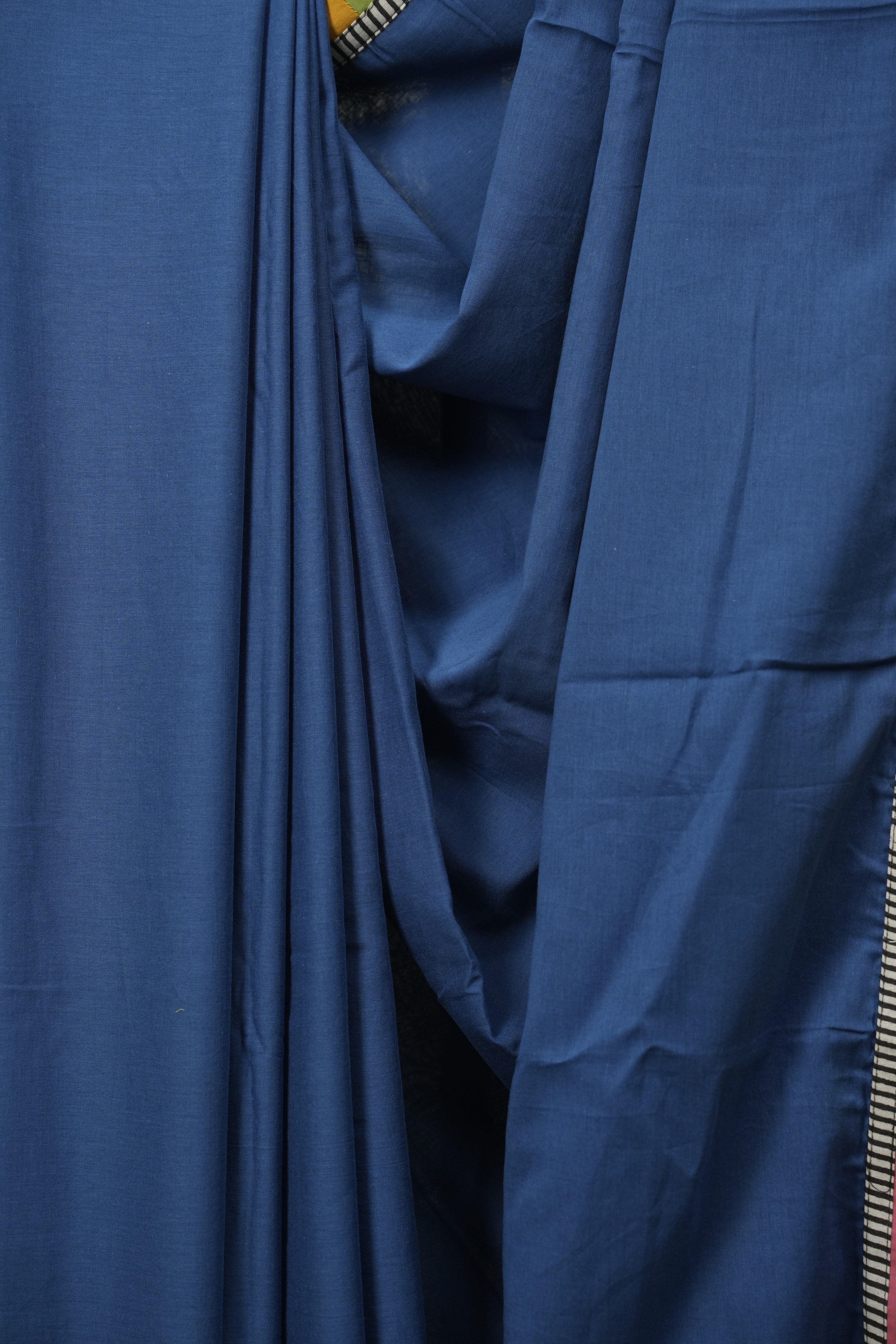 Blue HBP Cotton Saree - SRBCS3465