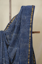 Blue HBP Cotton Silk Saree With Chanderi Border - SRBCSS1620