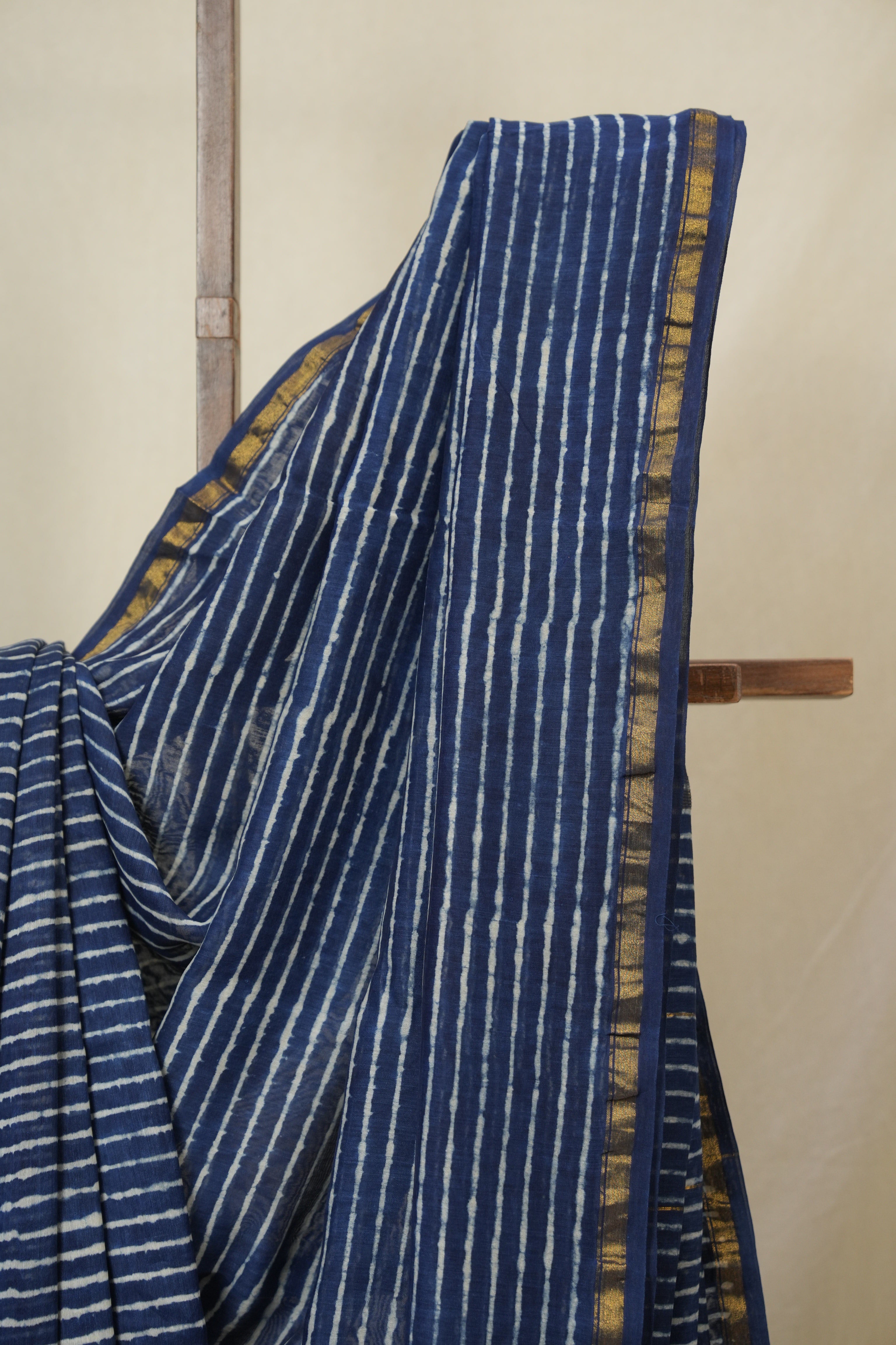 Blue HBP Cotton Silk Saree With Chanderi Border - SRBCSS1620