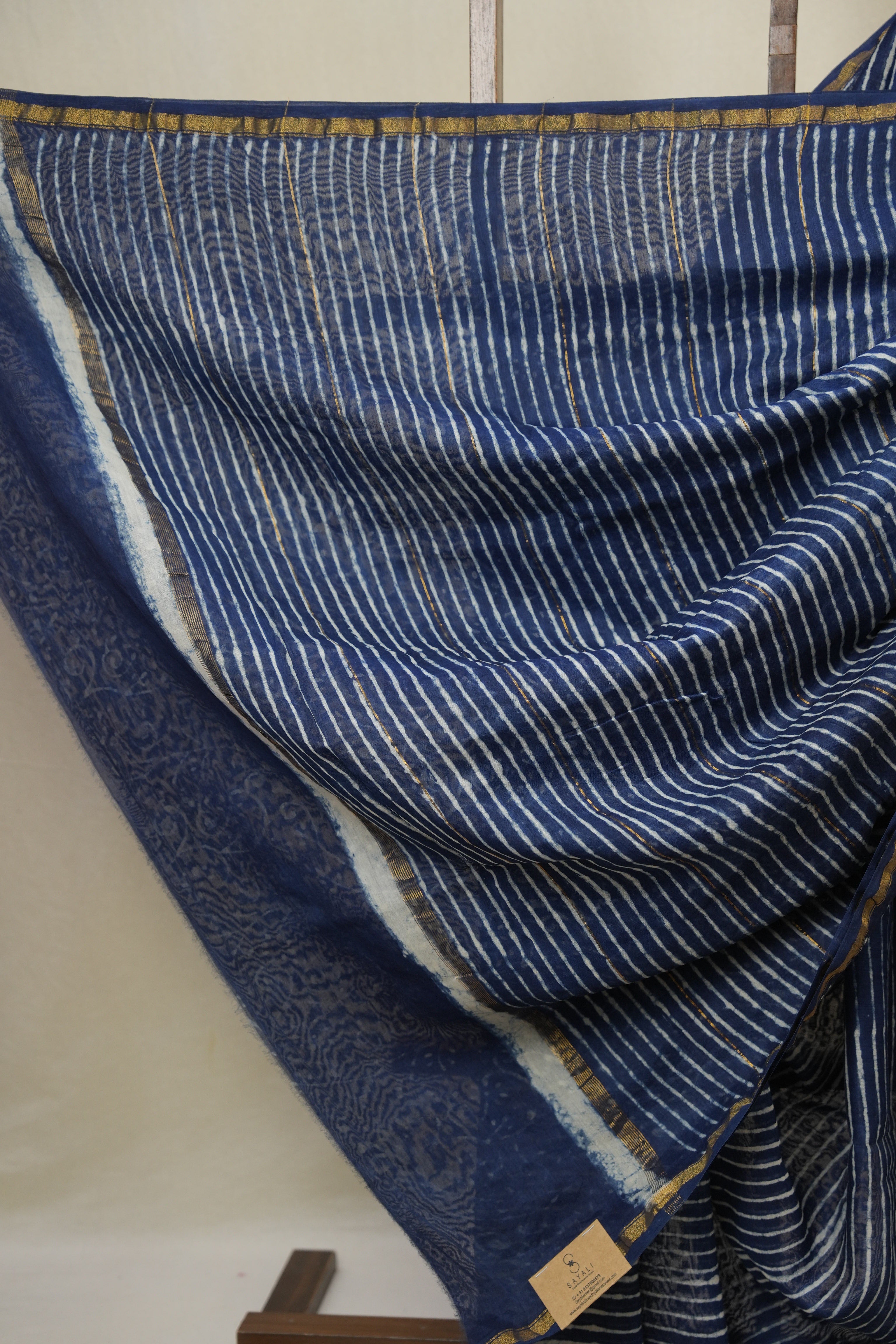 Blue HBP Cotton Silk Saree With Chanderi Border - SRBCSS1620