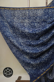 Blue HBP Cotton Silk Saree With Chanderi Border - SRBCSS1620