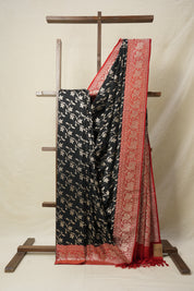 Black Banarasi Silk Saree-SRBBSS05EX